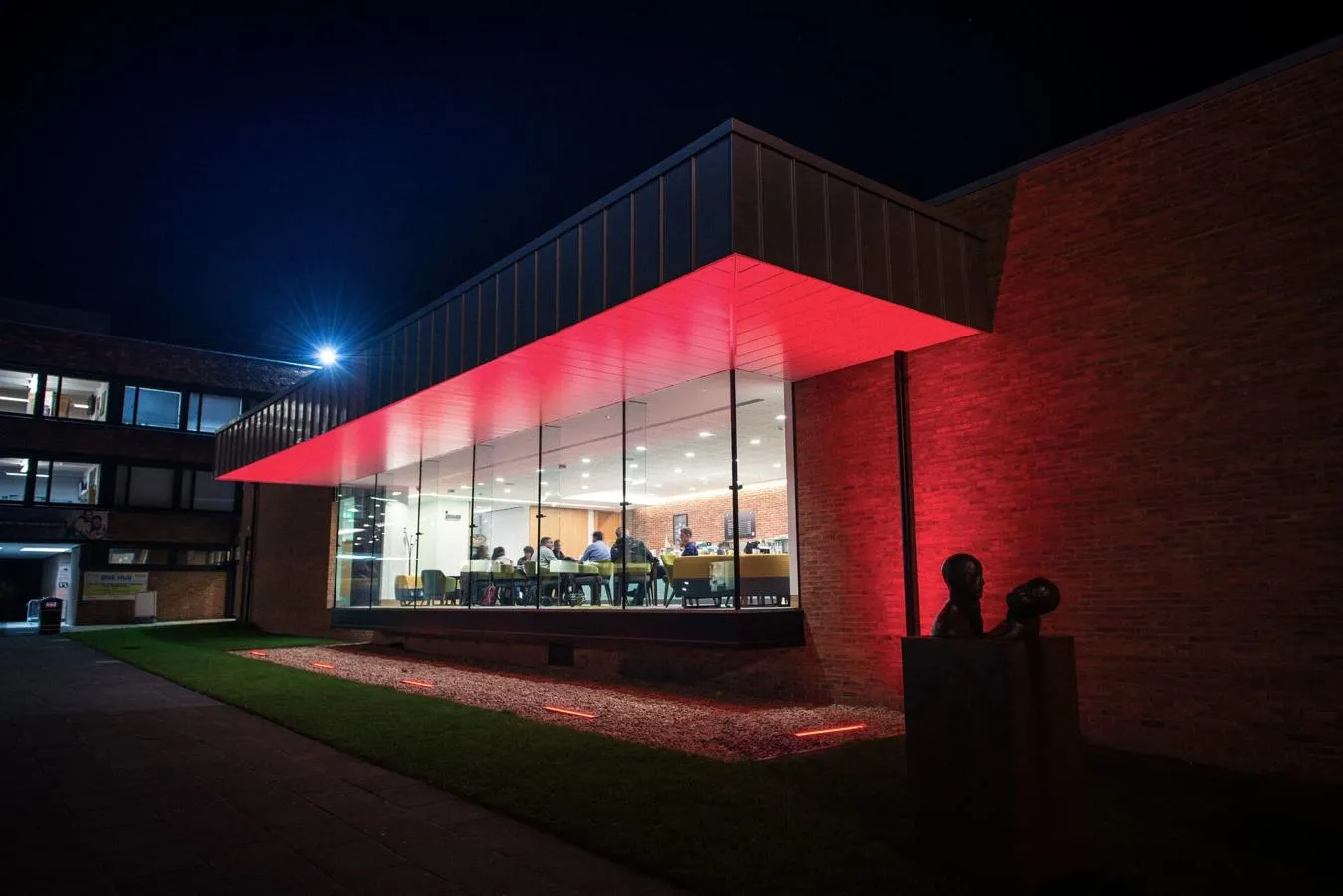 An outside perspective into Middleton Hall's Arts Cafe